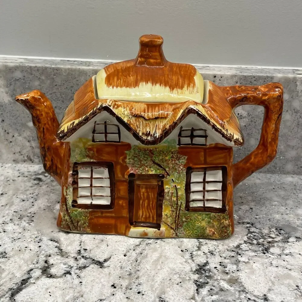 Vintage Price Kensington Ye Olde Cottage Ware Teapot Creamer Sugar Set England